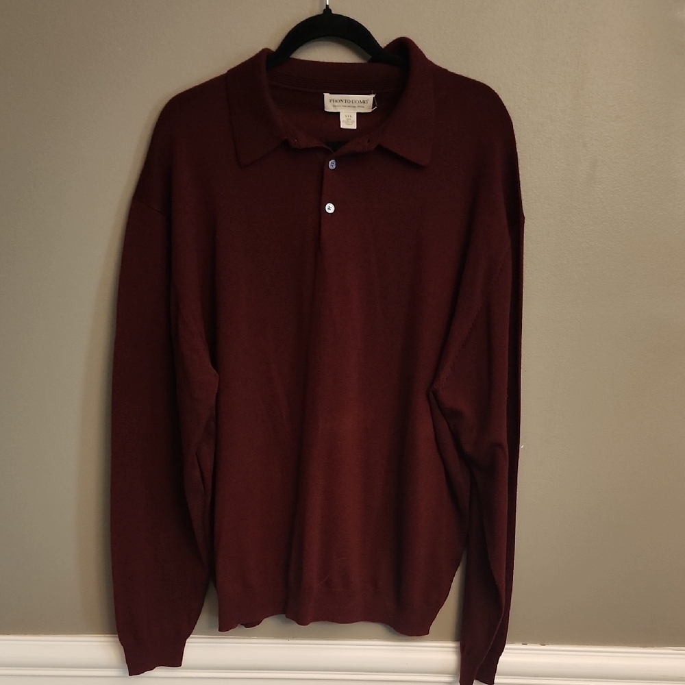 Pronto-Uomo Deep Red Polo Shirt